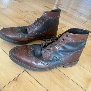 Shopkins Men's Two-Tone Leather Boots